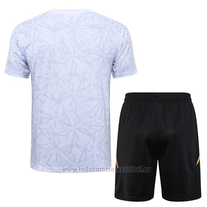 Chandal del Real Madrid Manga Corta 2024-2025 Blanco - Pantalon Corto